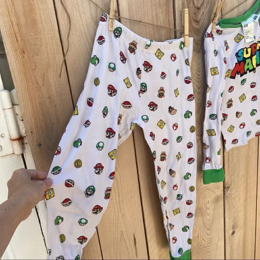 H&M Super Mario pajama set size 7